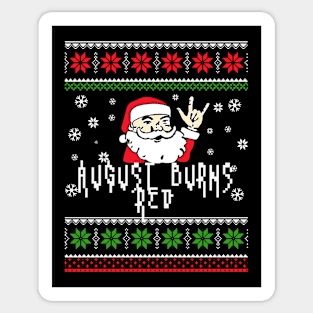 august burn metal santa Sticker